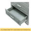 Grande armoire de rangement avec trois tiroirs pour salle de bain / bureau, gris-1004688638