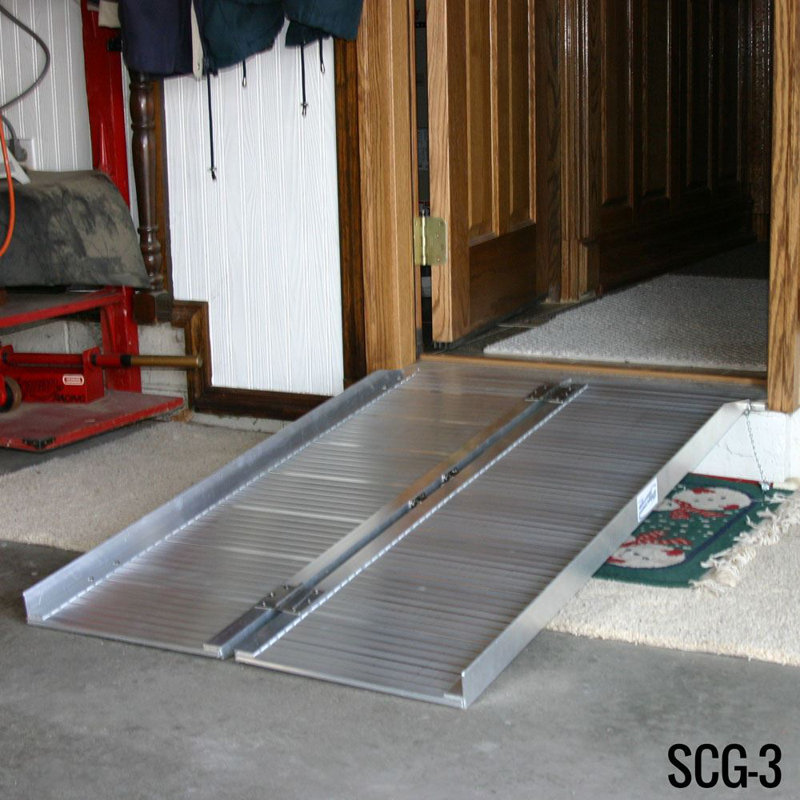 Silver Spring Aluminum Foldable Portable Ramp, 2" H x 30" W x 36" L