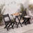 3-Piece Folding Solid Wood  Patio Dining Set-2111764773