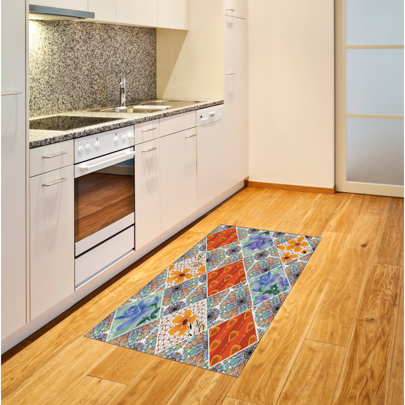 Floral High Density Long Fiber Poly Threads Decorative Area Rug Carpet, Rectangle 2'7" x 5'