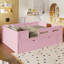 Lit plateforme double avec garde-corps et tiroir, rose-1839432469-1839432471