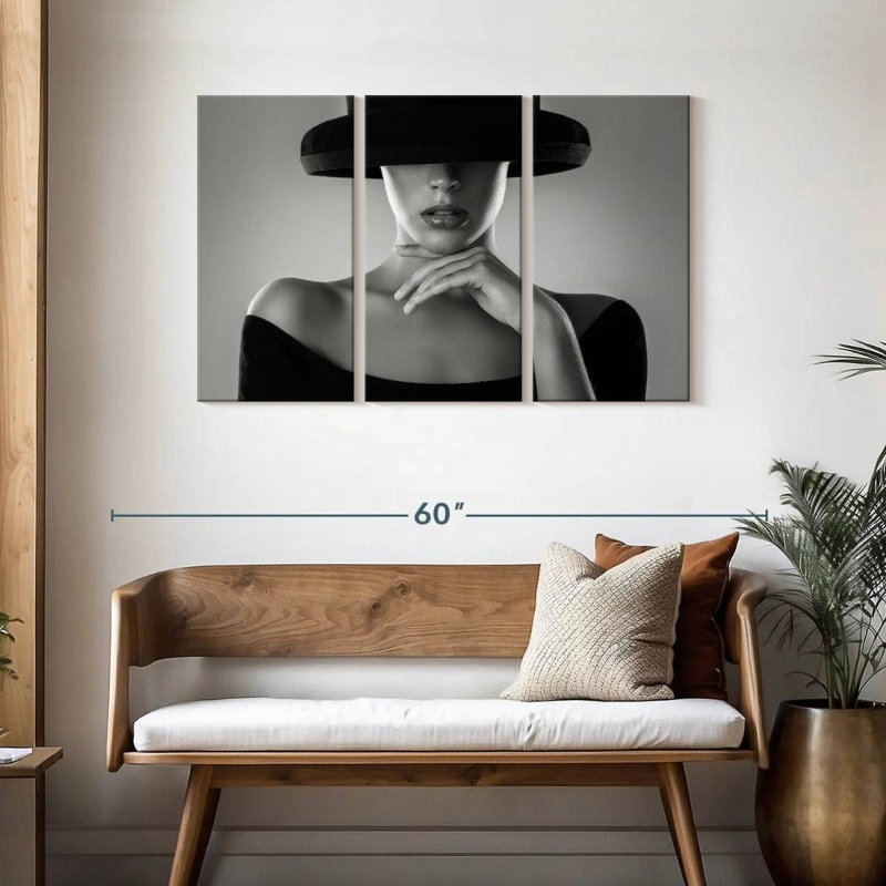 Portrait de femme Leisha Noir, H 28 po x l 45 po