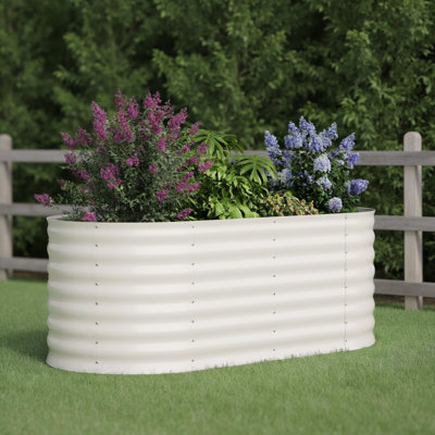 Weatherproof Green Galvanized Metal Raised Garden Bed – Outdoor Planter Box, Rust-Resistant, Durable 0.6mm Steel, Tool-Complimentary Setup, Safe Edging – Vegetables, Herbs & Flowers