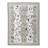 Hand-Knotted High-Quality Ivory and Gray Area Rug