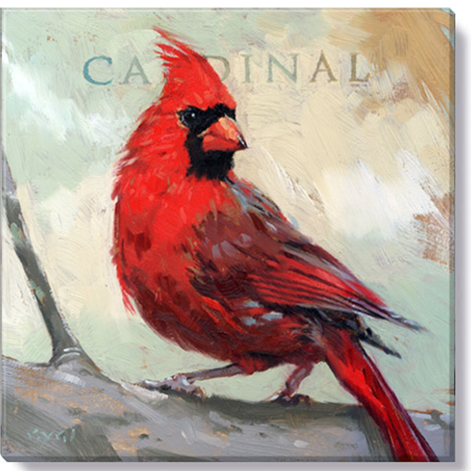 Dean Crouser Canvas Prints - Cardinals in Tree ( Animals > Birds > Cardinals art) - 26x18 in