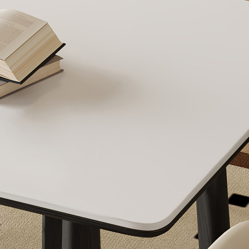 Table de salle à manger rétro de style crème, H 29,5 po x L 70,8 po x l 35,4 po