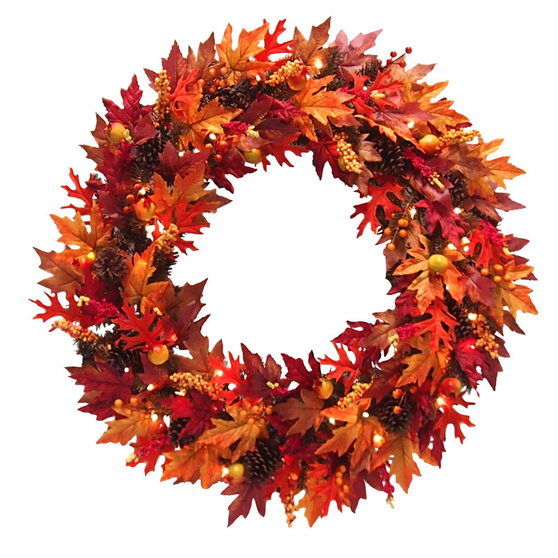 Maple 36" Lighted Wreath