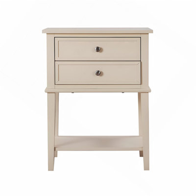 Stylish Beige Contemporary Nightstand