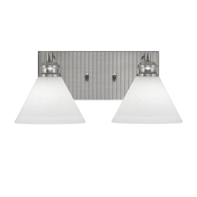Éclairage pour meuble-lavabo à 2 lumières Jarodd, Nickel brossé