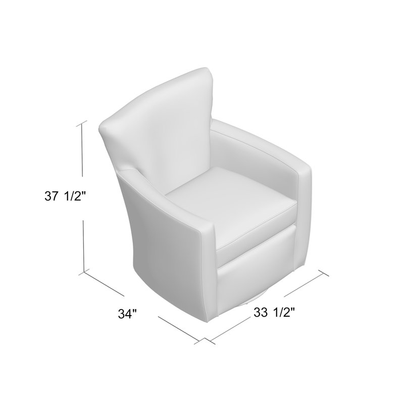 Paterson 33.5" Wide Swivel Armchair, 8789 Indigo