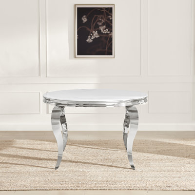 Weissport Round Glass Top Dining Table