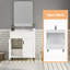 Meuble-lavabo 30 po avec lavabo, meuble-lavabo autoportant en bois avec 2 portes et pieds en métal, meuble-lavabo avec lavabo en céramique (peinture, 30)-219210946