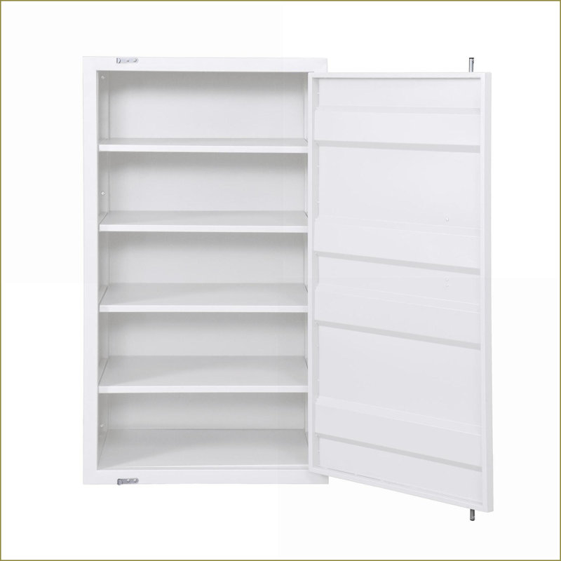 Commodes et amp; Garde-robes | Coffre industriel en métal blanc | Tablettes réglables | Verrou de sécurité | Blanc | Métal