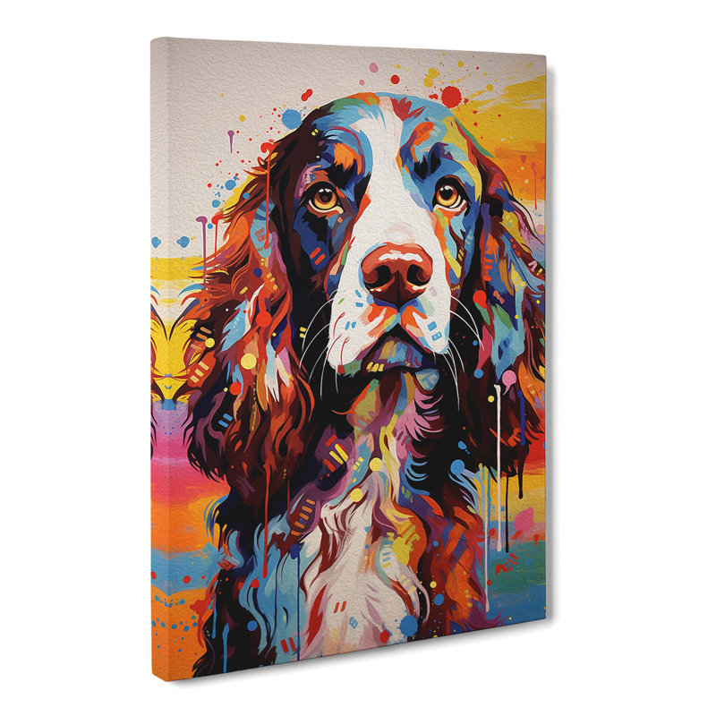 English Springer Spaniel Futurism - Wrapped Canvas, 76cm H x 50cm W x 3cm D