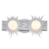 Soleil 2 Light Gold And Zinc Bath Vanity Light Star Shape