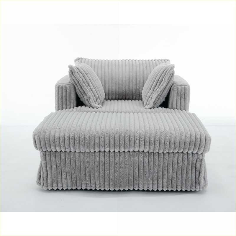 Chaise longue inclinable grise en ardoise avec repose-pieds mobile xpiyaer, Gris