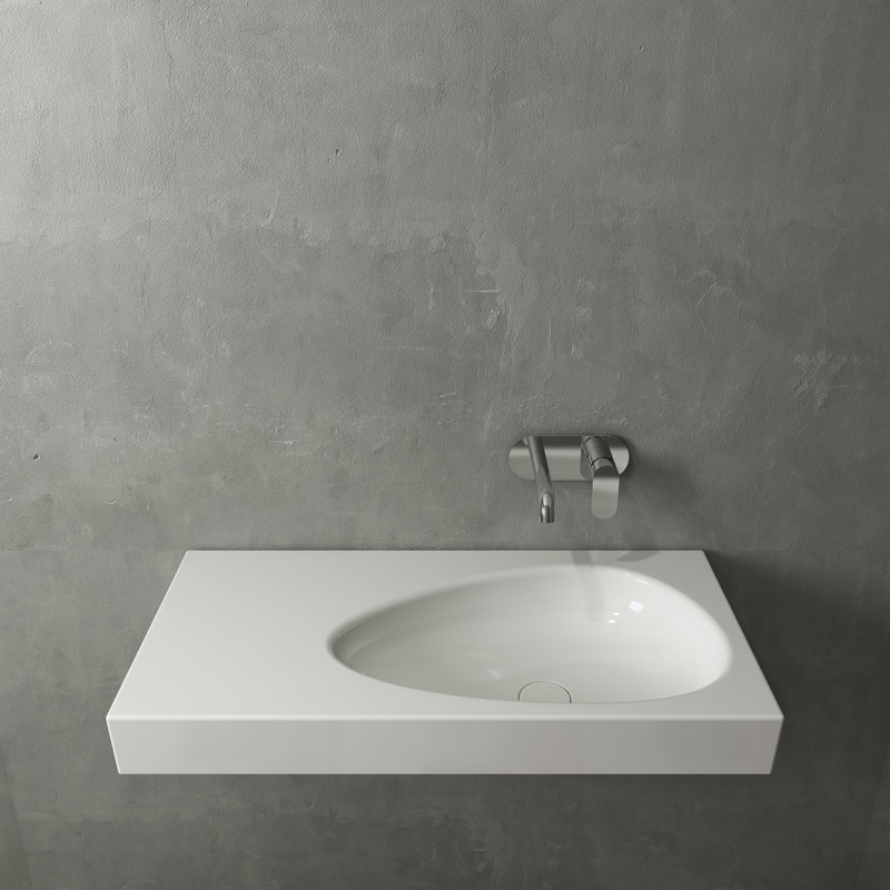 Etna Vanity Basin - 90x45cm 0TH, Matte Mint Green