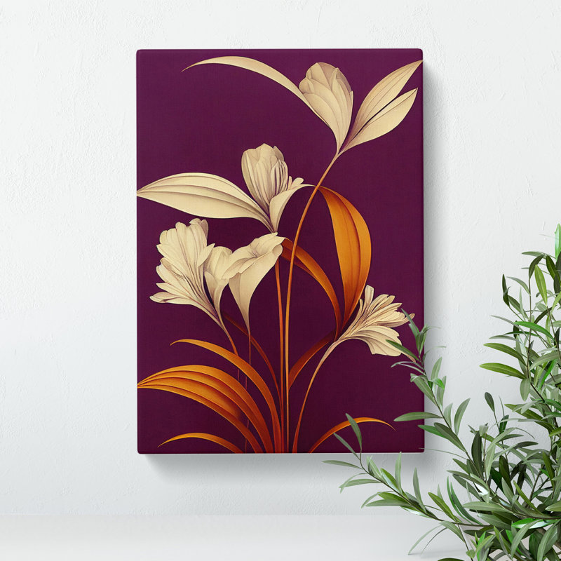 Classic Flowers No.1 - Print, Wrapped Canvas, 50cm H x 35cm W x 3cm D, No Matte