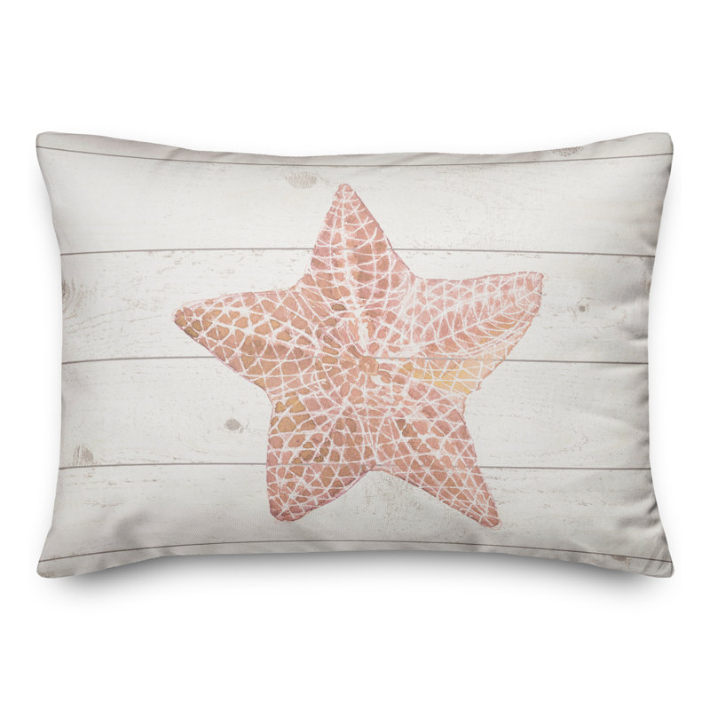  Housse et insert d'oreiller rectangulaire Starfish, Rose