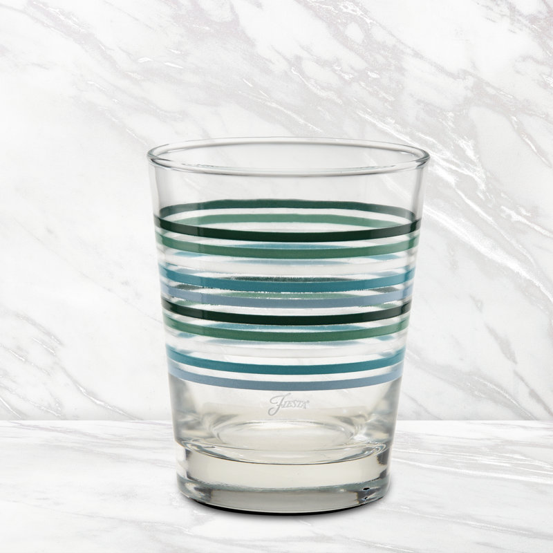 Ensemble de 4 verres à vin en forme de DOF Fiesta Aegean Thin Stripe