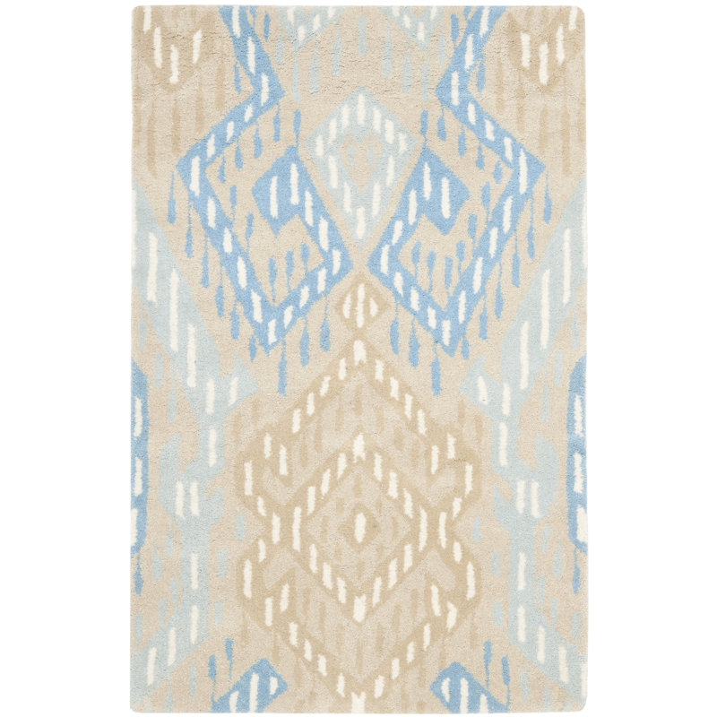 Eaton Wyndham Hand Tufted Wool Ikat Rug, Rectangle 2'6" x 4'