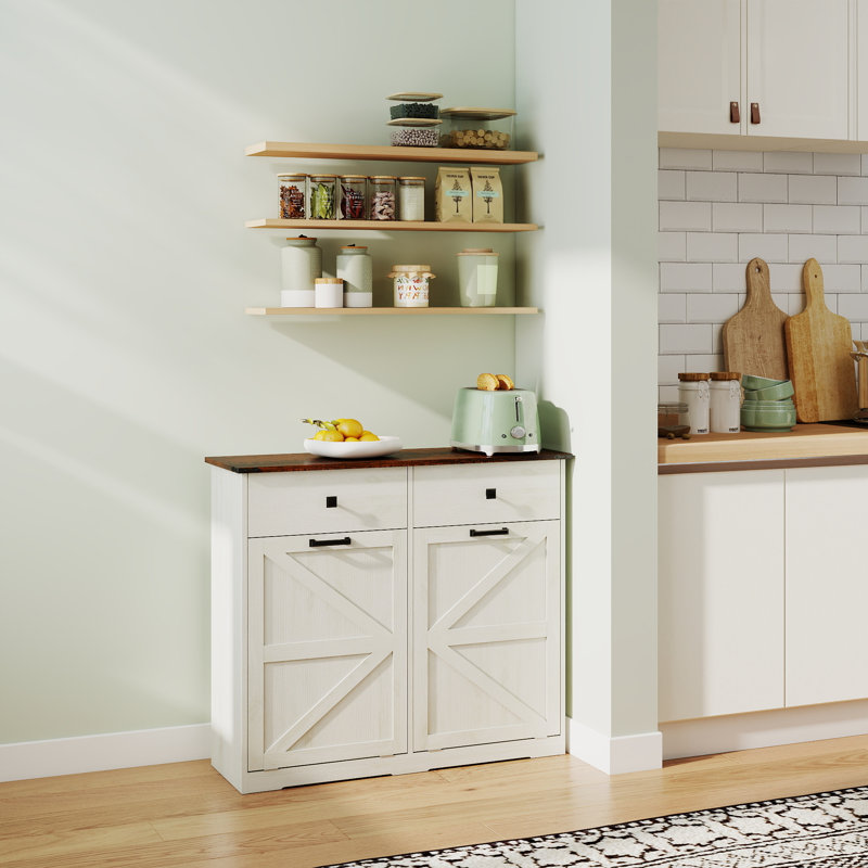 Armoire à poubelle à porte basculante Farmhouse Barn
