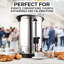 Distributeur de café commercial en acier inoxydable 100 tasses pour café et thé Zulay Kitchen Urne