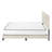 Bed, Queen Size, Bedroom, Upholstered, Linen Look, Black Wood Legs