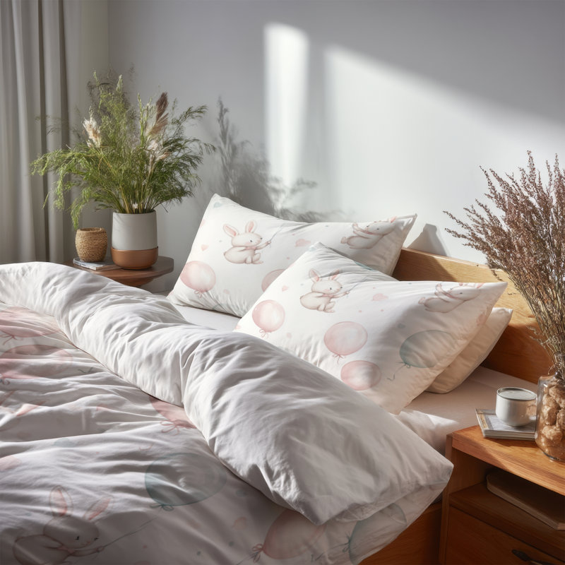 Ensemble de literie pour enfants 3 pièces - Housse de couette et coussin décoratif, Lit simple