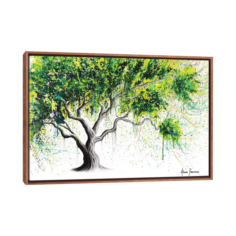 Figuier Funky par Ashvin Harrison - impression, Aucun mat, H 40 po x l 60 po x 1,5 po, Toile classique avec cadre brun