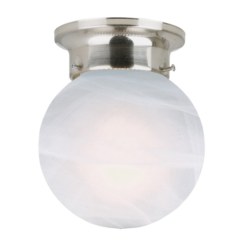 Plafonnier encastré 1 lumière Kalona, Nickel satiné