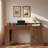 Farmhouse Office Desk With Storage Cabinet, Charging Station, Barn Door Design, Keyboard Tray, Monitor Stand And Pegboard-732383547