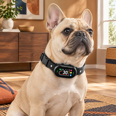 For small, medium, and large dogs weighing 10-100lbs, this upgraded humane smart anti-bark collar helps control barking while preventing false activations and recording bark counts; it has 4 training modes and 8 sensitivity levels.