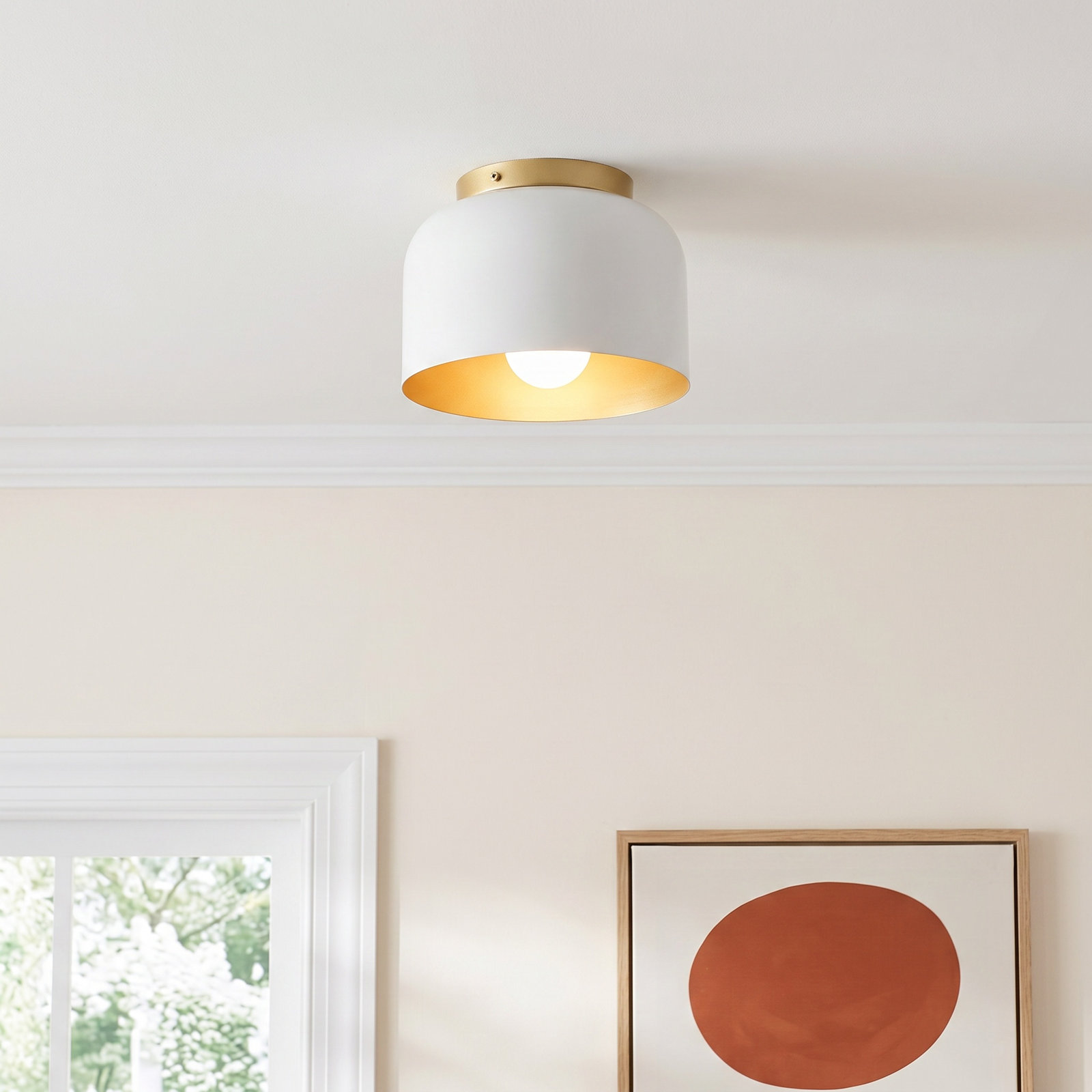 Satrina Single Light Metal Flush Mount