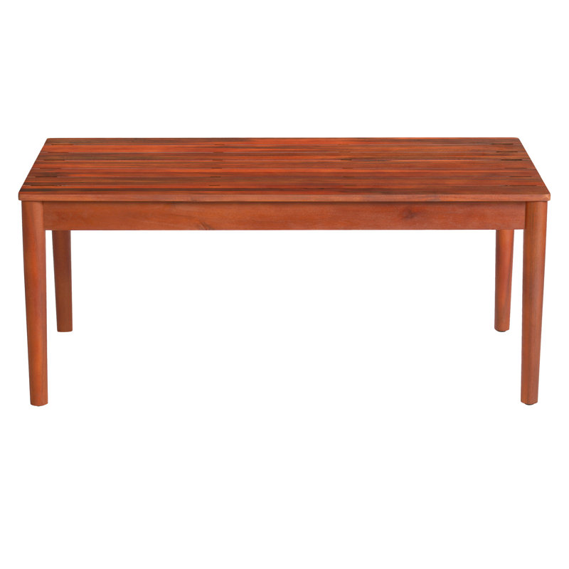 Rustic Wood Coffee Table For Outdoor Use, Color, 37.25" W, 20.64" D, 14.83" H, Streamlined Look Table, Main H