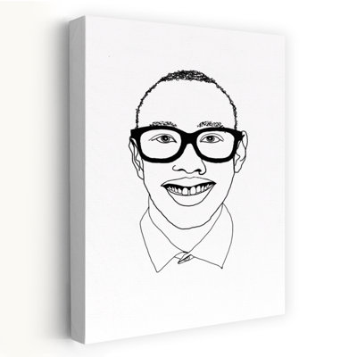 Contemporary Art Abstract Contemporary Portrait Wall Art by XHOZUCAN - Wrapped Canvas Print