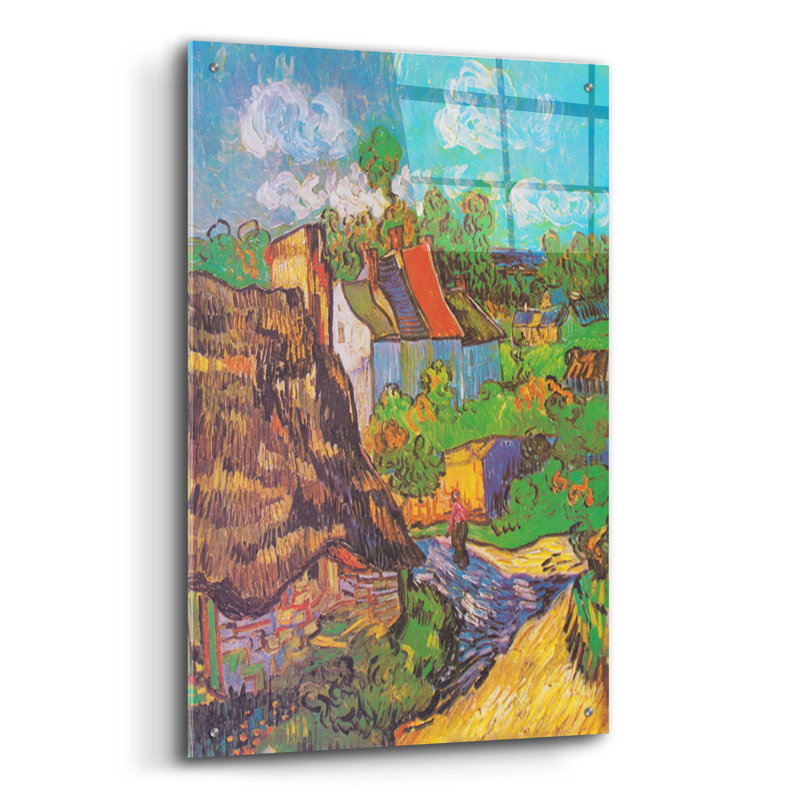 Maisons à Auvers par MASTERS - impression sans cadre, H 36 po x l 24 po x P 0,2 po
