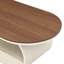 Table basse ovale, table basse en métal avec tiroir de rangement de 47,24 po-708248332
