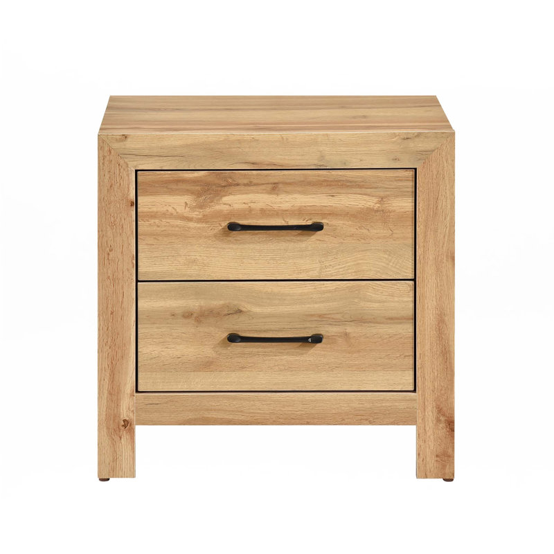 Table de chevet avec poignées noires 1 pièce