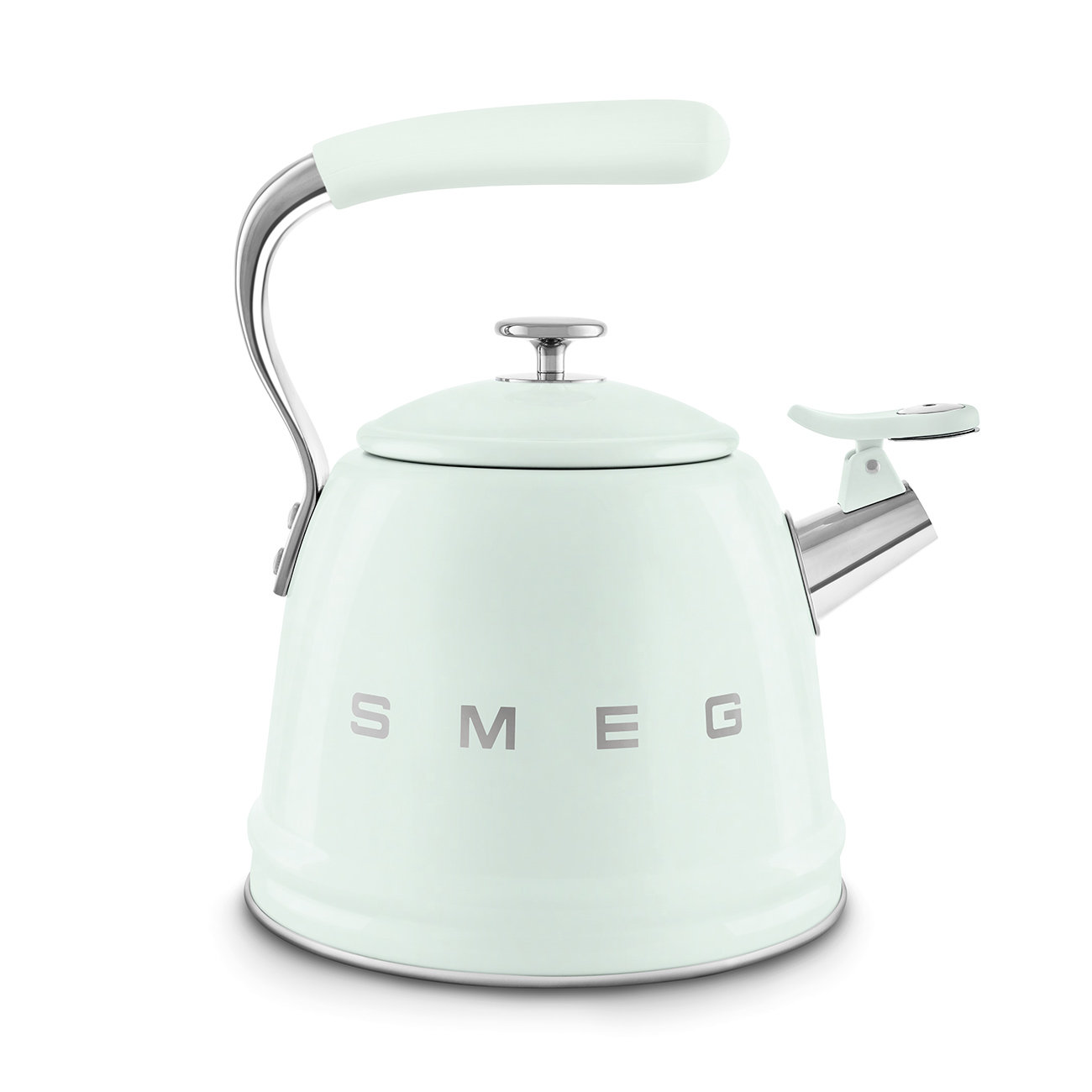 SMEG 50s Style Whistling Stovetop Kettle, Pastel Green