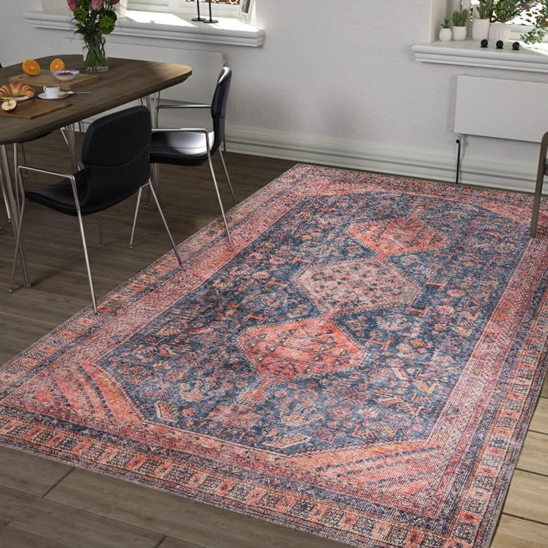 Luxurious Machine Washable Carpet, 100% Polyester, 7.5 x 10.8 Feet | Pile Height: 0.2 Inches, 1850 g/m² | Recycled Poly Cotton Underside, Easy Care, Perfect for Living Room & Bedroom, Soft & Durable Design
