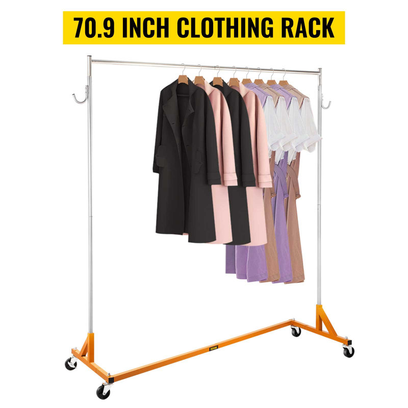 Porte-vêtements sur roulettes VEVOR, Orange