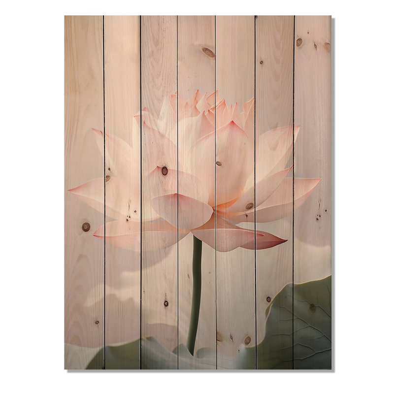 Rauchy - Impression spirituelle sur bois de pin naturel, H 32 po x l 24 po