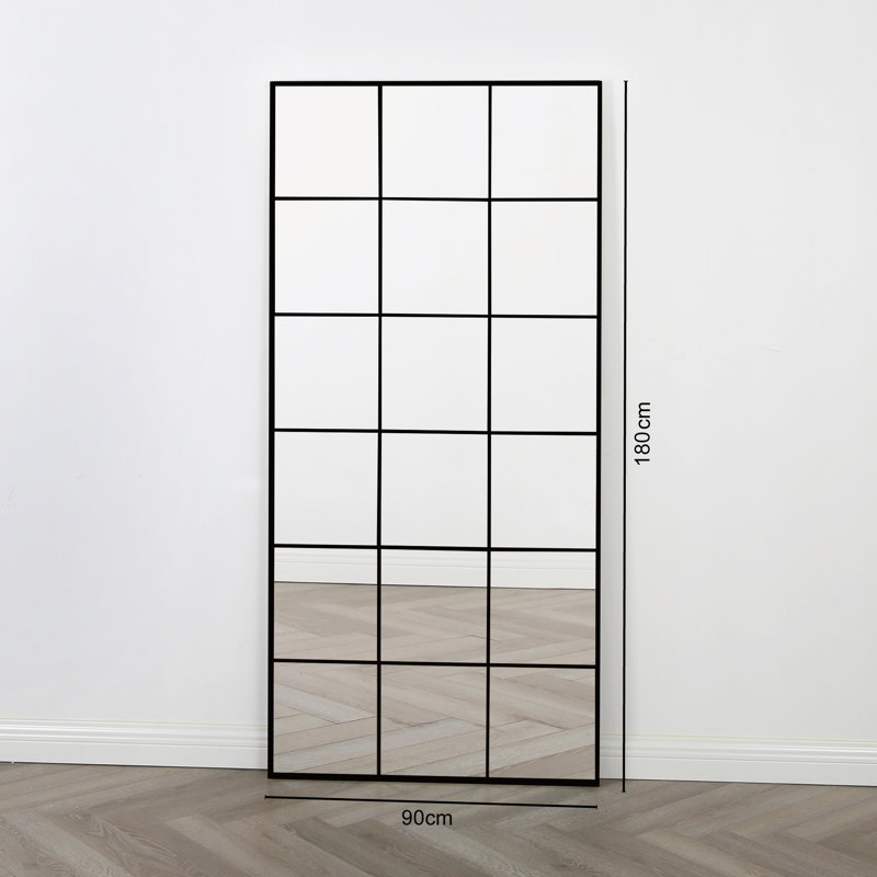 Naquasia Metal Rectangle Floor Mirror