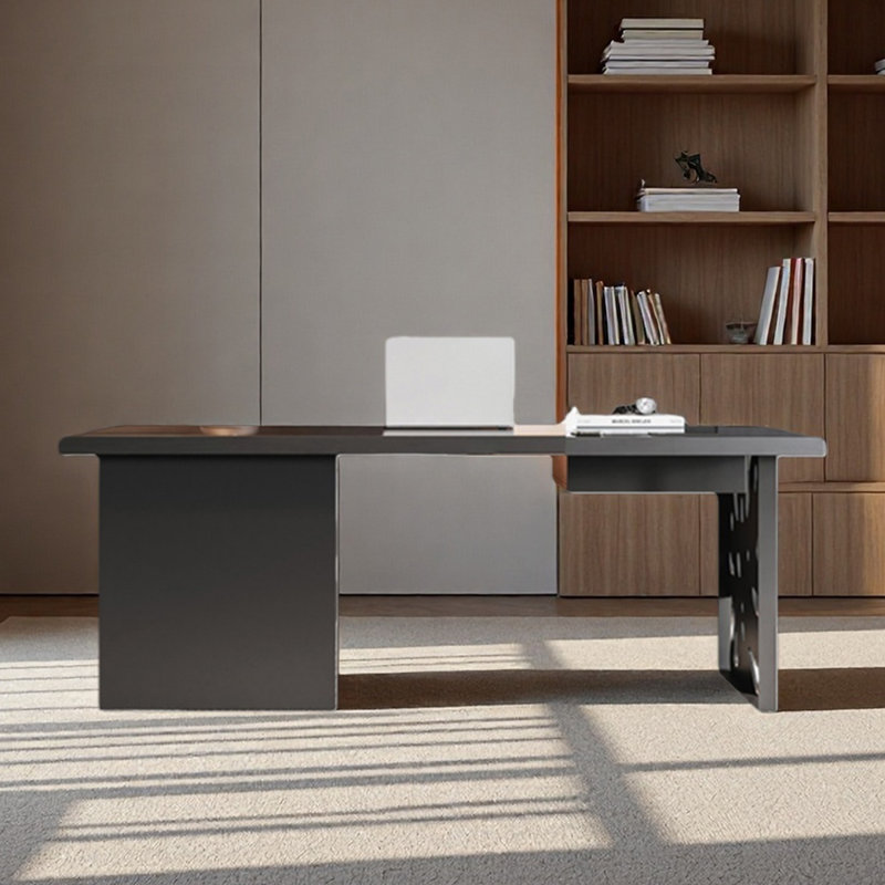 Bureau en bois massif pour un rangement simple, H 29,53 po x l 62,99 po x P 31,5 po