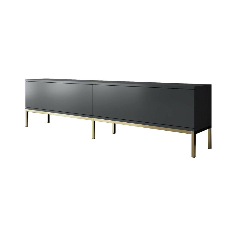 Acelya TV Stand for TVs up to 60", Anthracite/Gold