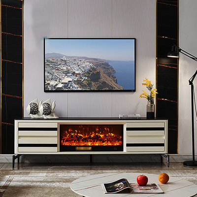 Meuble télé avec foyer Modern Modern