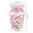 Cherry Blossom 18" Traditional Red and White Chinoiserie Floral Ceramic Garden Stool, Indoor/Outdoor Patio Side Table, Accent Seat & End Table-2075531262