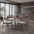Orion 5-Piece Solid Wood Dining Room Set With Sculpted Back Chairs