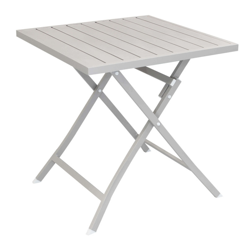 Angelos 130cm Rectangular Folding Table, 73cm H x 70cm L x 70cm W, Turtledove